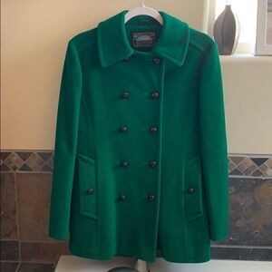 Mackintosh authentic 100% wool green pea coat.